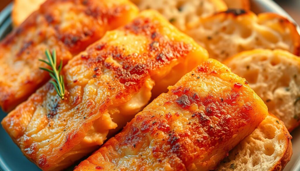 air fryer salmon and garlic bread