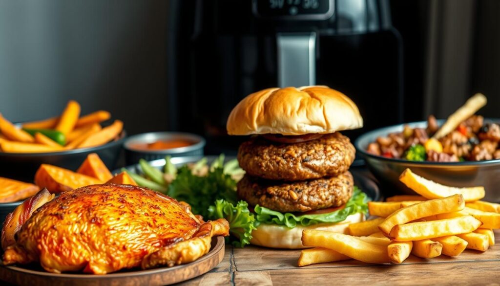 hearty lunch and dinner meals in air fryer