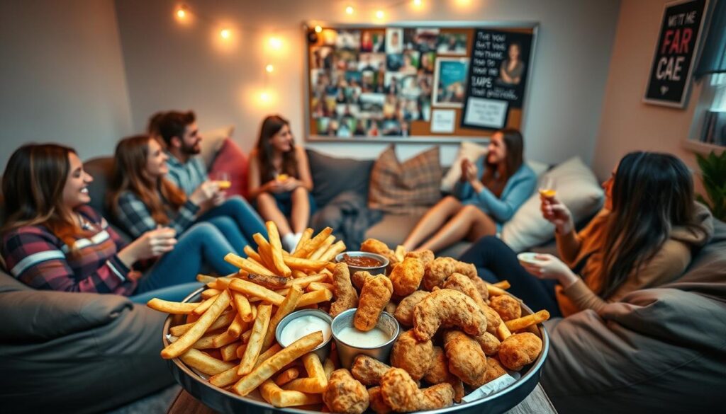 sharing snacks